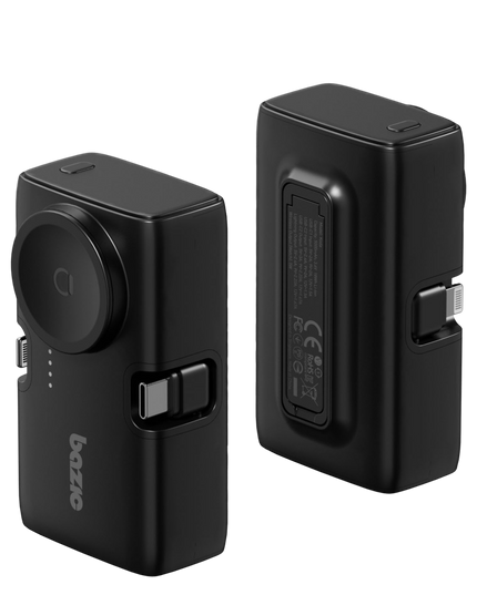 x Bazic GoPower Koda 5000mAh 3in1 Lightning ve Apple Watch Destekli Katlanabilir Powerbank - Siyah