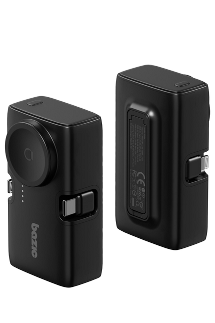 x Bazic GoPower Koda 5000mAh 3in1 Lightning ve Apple Watch Destekli Katlanabilir Powerbank - Siyah