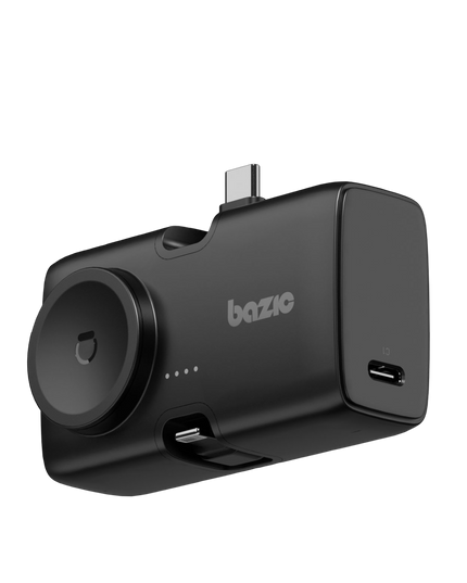 x Bazic GoPower Koda 5000mAh 3in1 Lightning ve Apple Watch Destekli Katlanabilir Powerbank - Siyah 3