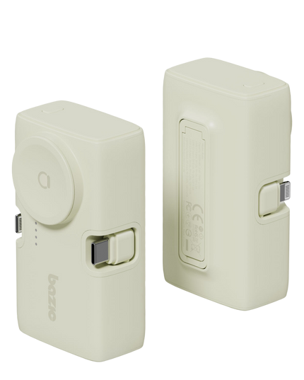 x Bazic GoPower Koda 5000mAh 3in1 Lightning ve Apple Watch Destekli Katlanabilir Powerbank - Yeşil