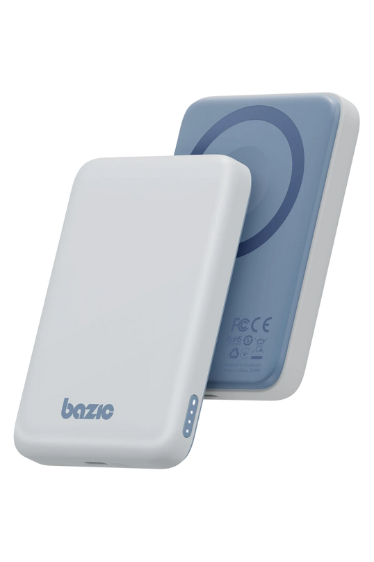X Bazic GoPower Snap 5K 3in1 5.000 mAh 20W PD Kablolu ve 15W Kablosuz Hızlı Şarj Magsafe Powerbank - Beyaz