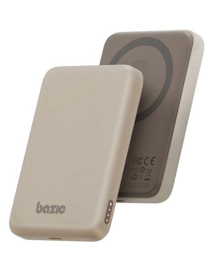 X Bazic GoPower Snap 5K 3in1 5.000 mAh 20W PD Kablolu ve 15W Kablosuz Hızlı Şarj Magsafe Powerbank - Kahverengi