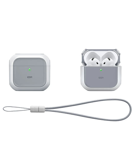 Airpods 4 (4.nesil)/Airpods 5 (5.Nesil) Orbit Hybrid Magsafe Şarj Destekli Kılıf - Beyaz 3
