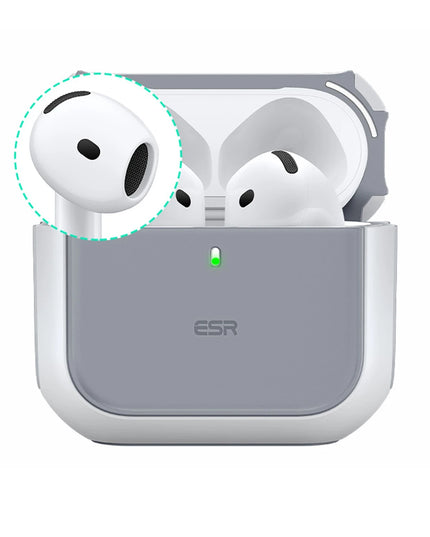 Airpods 4 (4.nesil)/Airpods 5 (5.Nesil) Orbit Hybrid Magsafe Şarj Destekli Kılıf - Beyaz 2