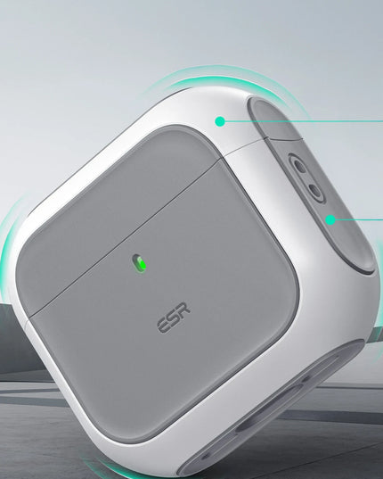 Airpods 4 (4.nesil)/Airpods 5 (5.Nesil) Orbit Hybrid Magsafe Şarj Destekli Kılıf - Beyaz 4