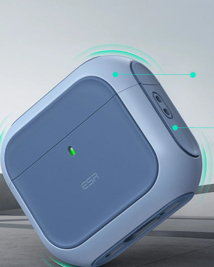 Airpods 4 (4.nesil)/Airpods 5 (5.Nesil) Orbit Hybrid Magsafe Şarj Destekli Kılıf - Mavi 6