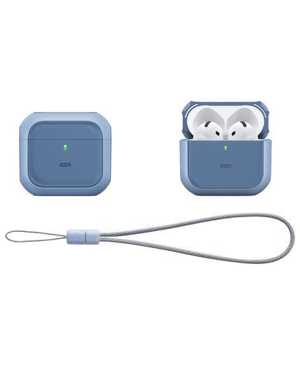 Airpods 4 (4.nesil)/Airpods 5 (5.Nesil) Orbit Hybrid Magsafe Şarj Destekli Kılıf - Mavi 3