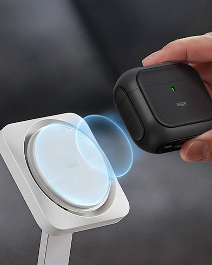 Airpods 4 (4.nesil)/Airpods 5 (5.Nesil) Orbit Hybrid Magsafe Şarj Destekli Kılıf - Siyah 5