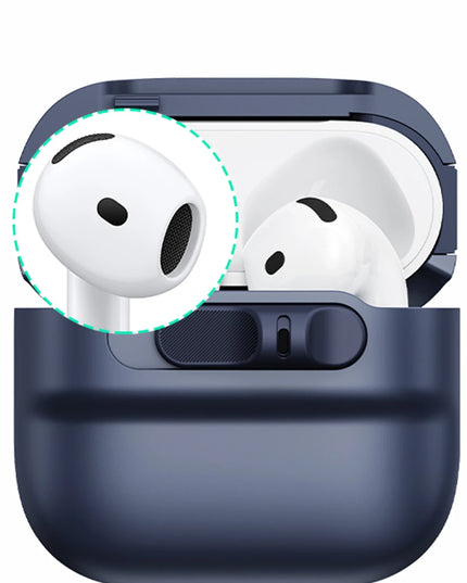 Airpods 4 (4.nesil)/Airpods 5 (5.Nesil) Pulse FlickLock Magsafe Şarj Destekli Kilitli Kılıf - Mavi 2