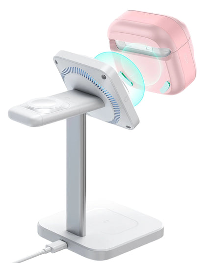 Airpods 4 (4.nesil)/Airpods 5 (5.Nesil) Pulse FlickLock Magsafe Şarj Destekli Kilitli Kılıf - Pembe 4