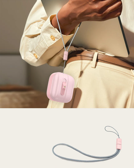 Airpods 4 (4.nesil)/Airpods 5 (5.Nesil) Pulse FlickLock Magsafe Şarj Destekli Kilitli Kılıf - Pembe 6