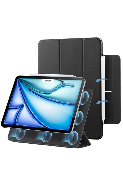 iPad 2025 10.9 (10.Nesil) Rebound Manyetik Tablet Kılıfı - Siyah