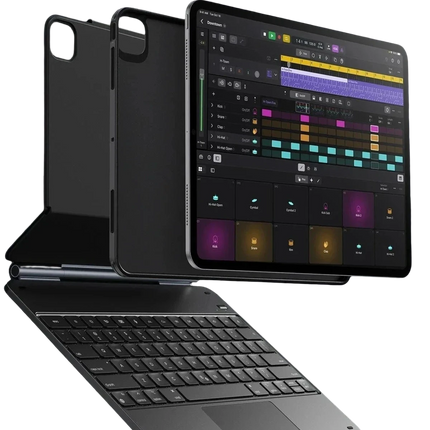 iPad Pro 12.9 (2022) Rebound Manyetik Klavyeli 360 Tablet Kılıfı