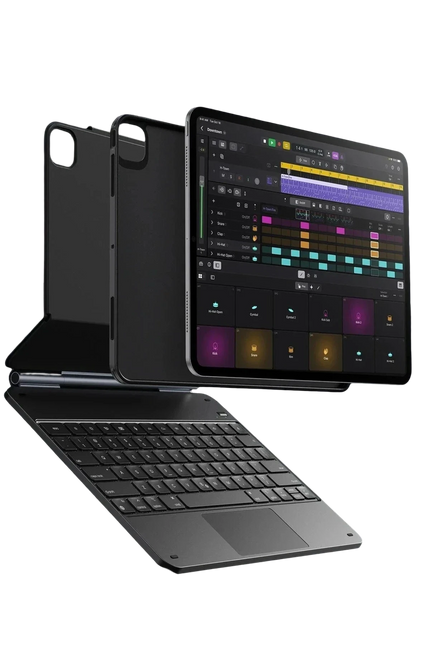 iPad Pro 12.9 (2022) Rebound Manyetik Klavyeli 360 Tablet Kılıfı