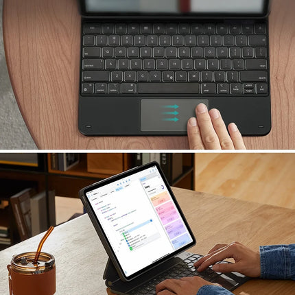 iPad Pro 12.9 (2022) Rebound Manyetik Klavyeli 360 Tablet Kılıfı 4