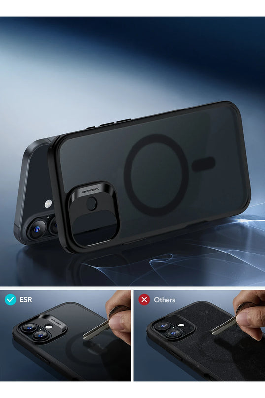 iPhone 16 Classic Hybrid Magsafe Kapak + Cam Hediyeli Set Kılıf - Siyah 2 4