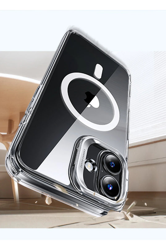 iPhone 16 Plus Classic Hybrid Magsafe Standlı Kapak + Cam Hediyeli Set Kılıf 4