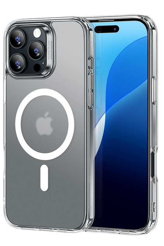 iPhone 16 Pro Max Classic Hybrid Magsafe Kapak + Cam Hediyeli Set Kılıf - Şeffaf 2 2