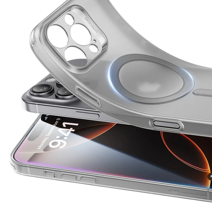 iPhone 16 Pro Max Zero Clear Magsafe Kapak Kılıf - Gri 2