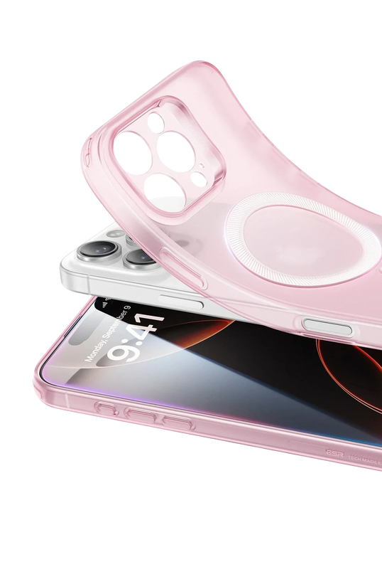 iPhone 16 Pro Max Zero Clear Magsafe Kapak Kılıf - Pembe 2