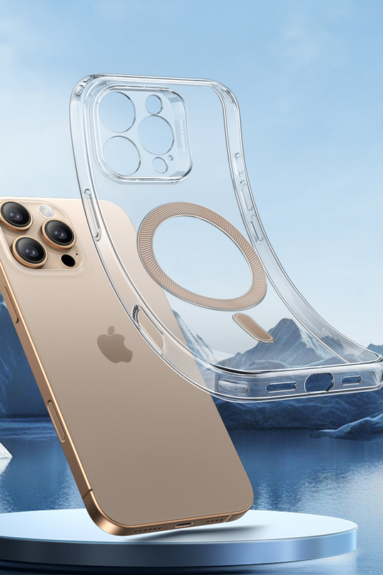 iPhone 16 Pro Max Zero Clear Magsafe Kapak Kılıf - Çöl Titanyum 2