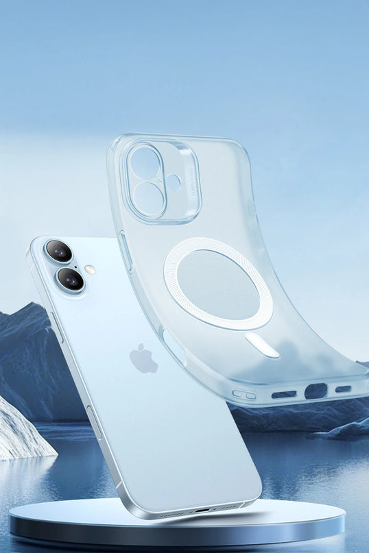 iPhone 16 Zero Clear Magsafe Kapak Kılıf - Mavi 3