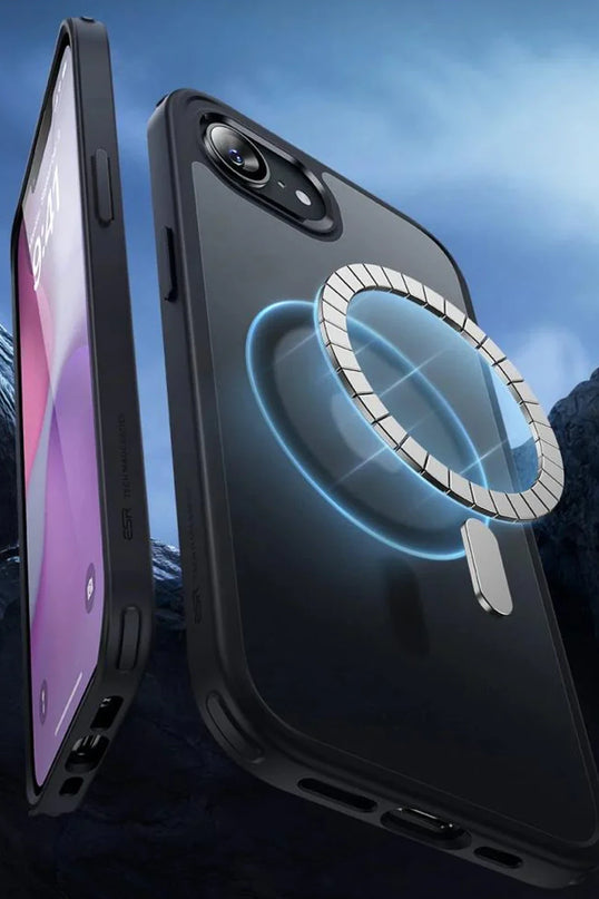 iPhone 16E Classic Hybrid Magsafe Kapak Kılıf - Siyah 5