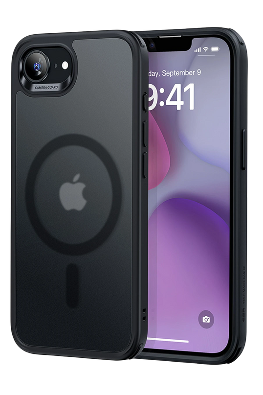 iPhone 16E Classic Hybrid Magsafe Kapak Kılıf - Siyah
