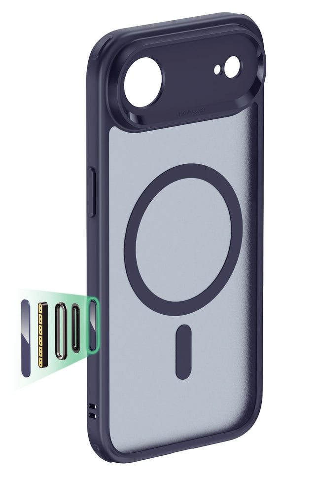 iPhone 17 Air Classic Hybrid Magsafe Kapak Kılıf - Mavi 2