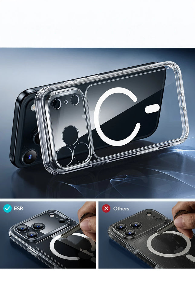 iPhone 17 Air Classic Hybrid Magsafe Kapak Kılıf - Şeffaf 3
