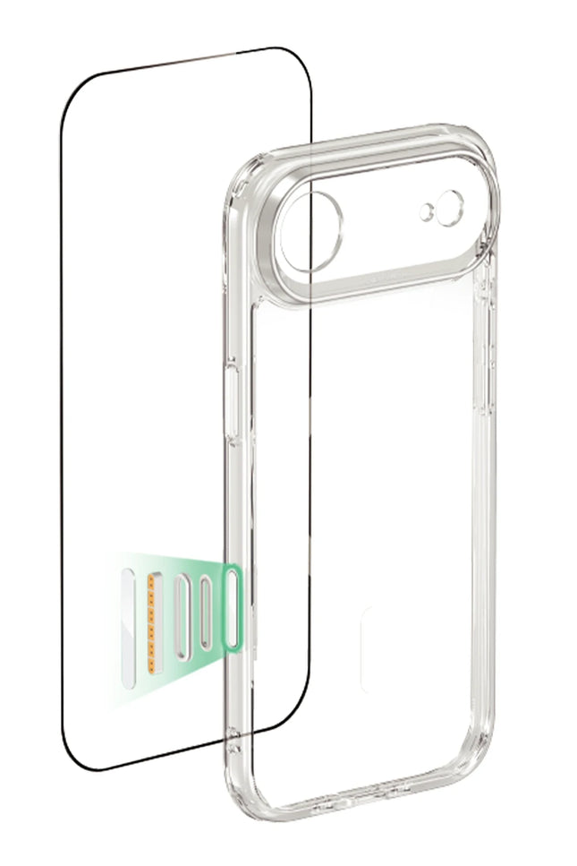 iPhone 17 Air Classic Hybrid Magsafe Kapak + Cam Hediyeli Set Kılıf - Şeffaf