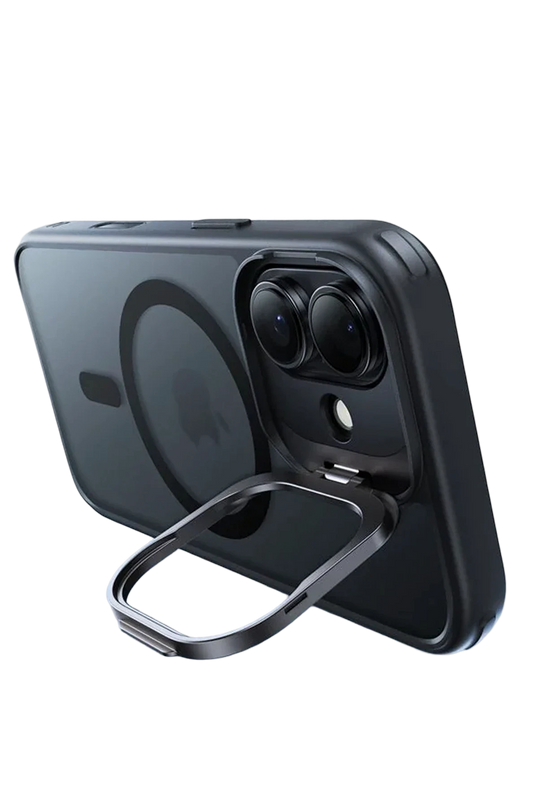 iPhone 17 Air Classic Hybrid Magsafe Standlı Kapak Kılıf - Siyah 2 2