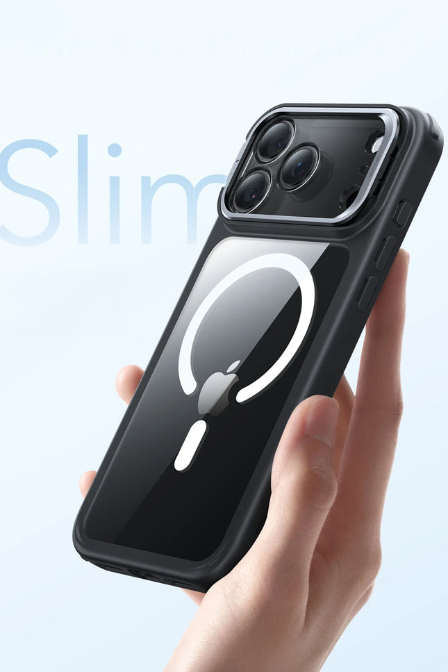 iPhone 17 Air Classic Hybrid Magsafe Standlı Kapak Kılıf - Siyah 5