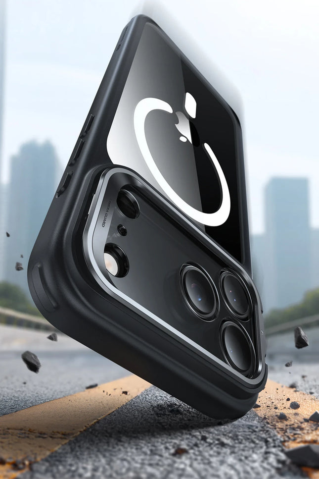 iPhone 17 Air Classic Hybrid Magsafe Standlı Kapak Kılıf - Siyah 3