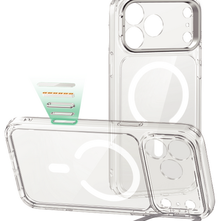 iPhone 17 Pro Max/18 Pro Max Classic Hybrid Magsafe Standlı Kapak Kılıf - Siyah 3 2