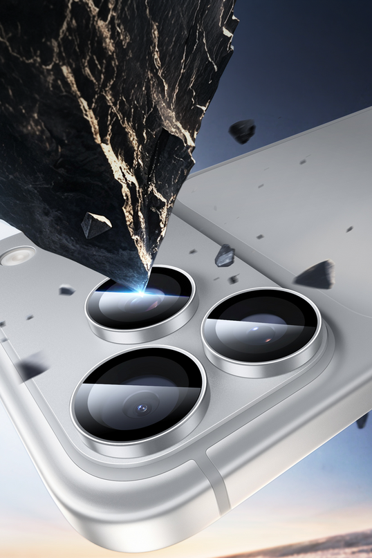 iPhone 18 Pro Max Armorite Kamera Lens Koruyucu - Gümüş 3