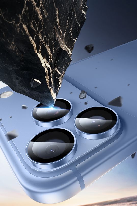 iPhone 18 Pro Max Armorite Kamera Lens Koruyucu - Açık Mavi 3