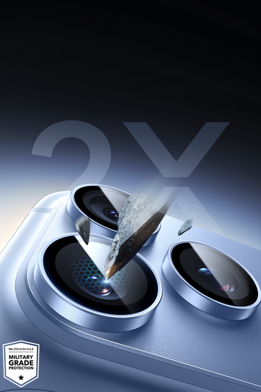 iPhone 18 Pro Max Armorite Kamera Lens Koruyucu - Açık Mavi 2