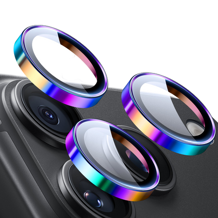 iPhone 18 Pro Max Armorite Kamera Lens Koruyucu - Rainbow