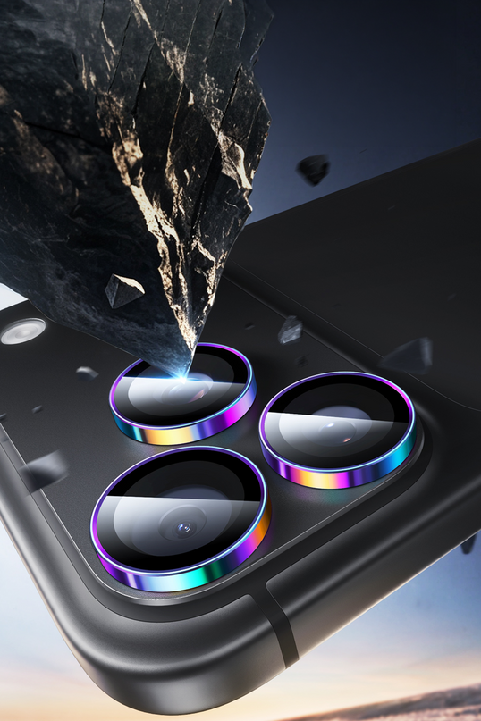 iPhone 18 Pro Max Armorite Kamera Lens Koruyucu - Rainbow 3