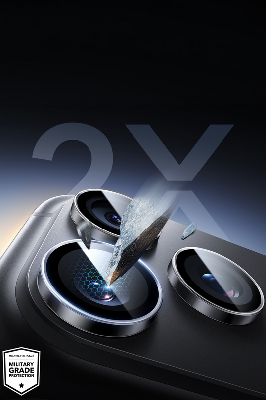 iPhone 18 Pro Max Armorite Kamera Lens Koruyucu - Siyah 2