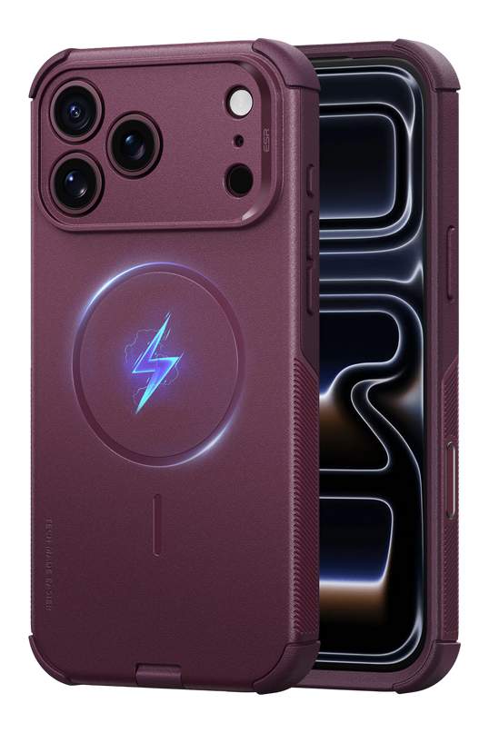 iPhone 18 Pro Max/17 Pro Max Cyber Tough Magsafe Kapak Kılıf - Bordo