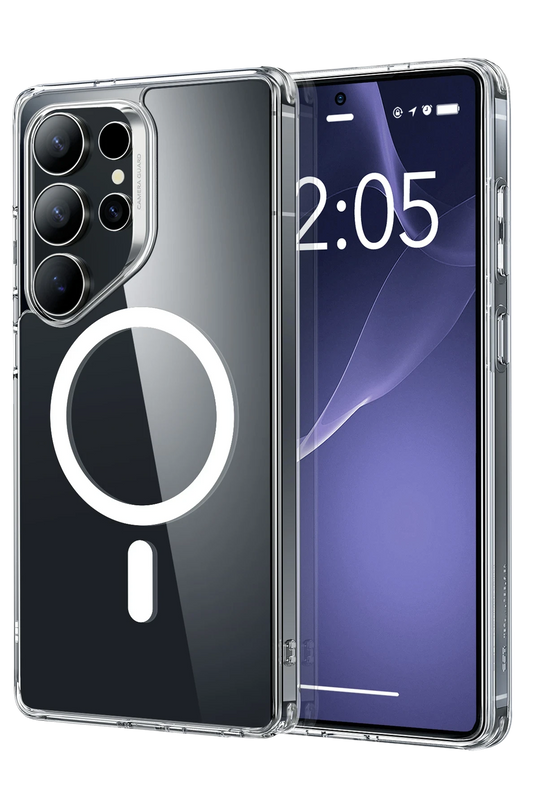 Samsung Galaxy S25 Ultra Classic Hybrid Magsafe Kapak Kılıf - Şeffaf
