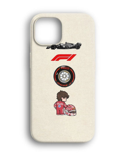 F1 Leclerc Minimal Telefon Kılıfı