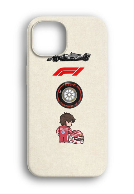 F1 Leclerc Minimal Telefon Kılıfı