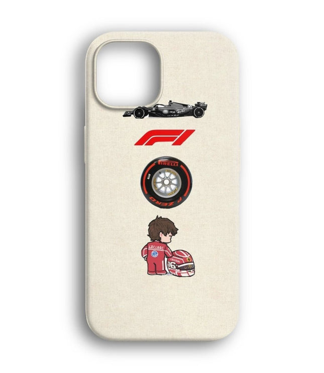 F1 Leclerc Minimal Telefon Kılıfı