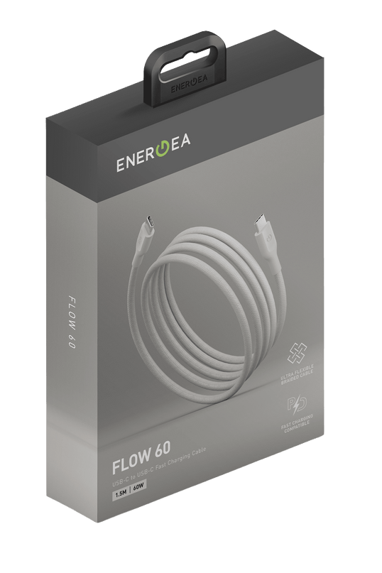 Flow 60 1.5M 60W Type-C to Type-C Hızlı Şarj Kablosu - Beyaz 3