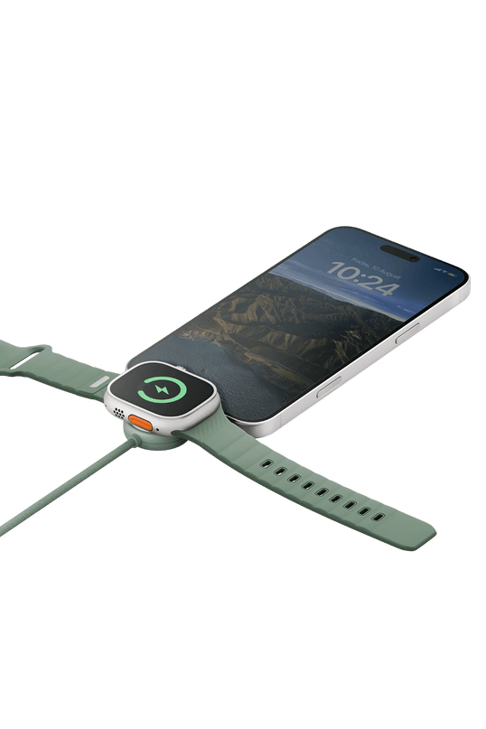 Flow Duo Watch 2in1 1.5M 60W Type-C to Type-C ve Watch PD Hızlı Şarj Kablo - Mavi 2