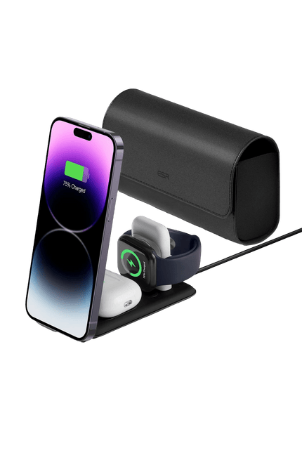 HaloLock 3in1 20W PD Type-C Çıkışlı ve Saat ile Airpods İçin Kablosuz Şarj Destekli Şarj Seti