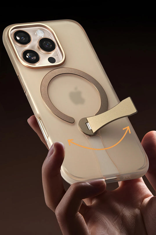 iPhone 15 Pro Max HBC-354 Kunlun Standlı Magsafe Kapak Kılıf - Şeffaf 2